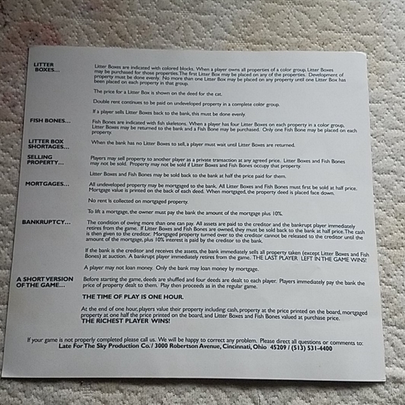 Cat-opoly board game - Picture 3 of 3